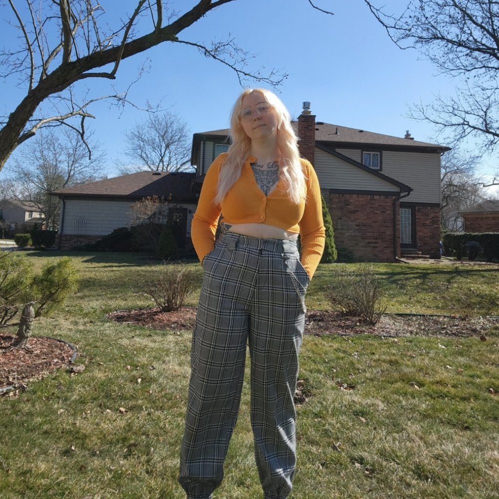 Black & White Plaid Joggers
